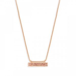 Kendra Scott Leonar bar necklace in rose gold